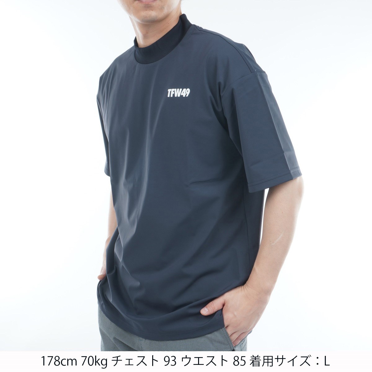 TFW49 モックネックTシャツ Lサイズ TFW49 ハーフスリーブモックネック