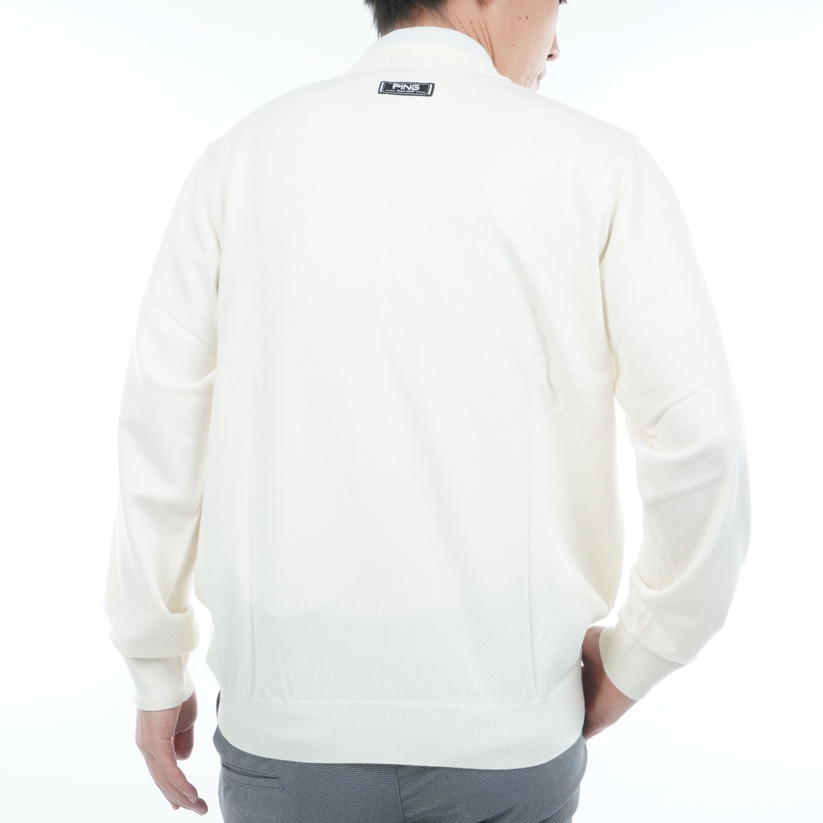 dショッピング |ピン PING Mr.PING ジャカードクルーネックセーター M