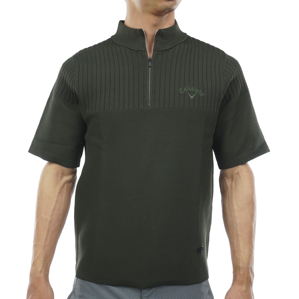 良品1,3万円程 ☆Callaway ハーフジップ 半袖ポロシャツ メンズL 良品1,3万円程 ☆Callaway ハーフジップ 半袖ポロシャツ メンズL