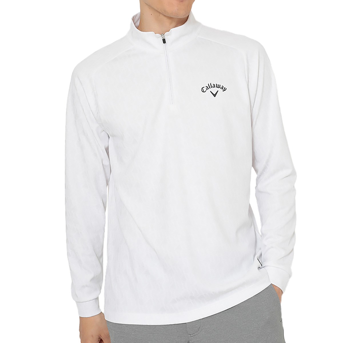 Callaway - 【オシャレ⭐Callaway】赤　襟白　ゴルフ　ジップカットソー　サイズS キャロウェイ ゴルフウェア メンズ ハーフジップ」の人気商品