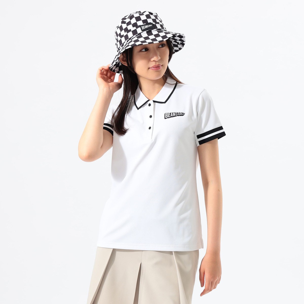 BEAMS GOLF ポロシャツ Sサイズ ホワイト ビームス ゴルフ