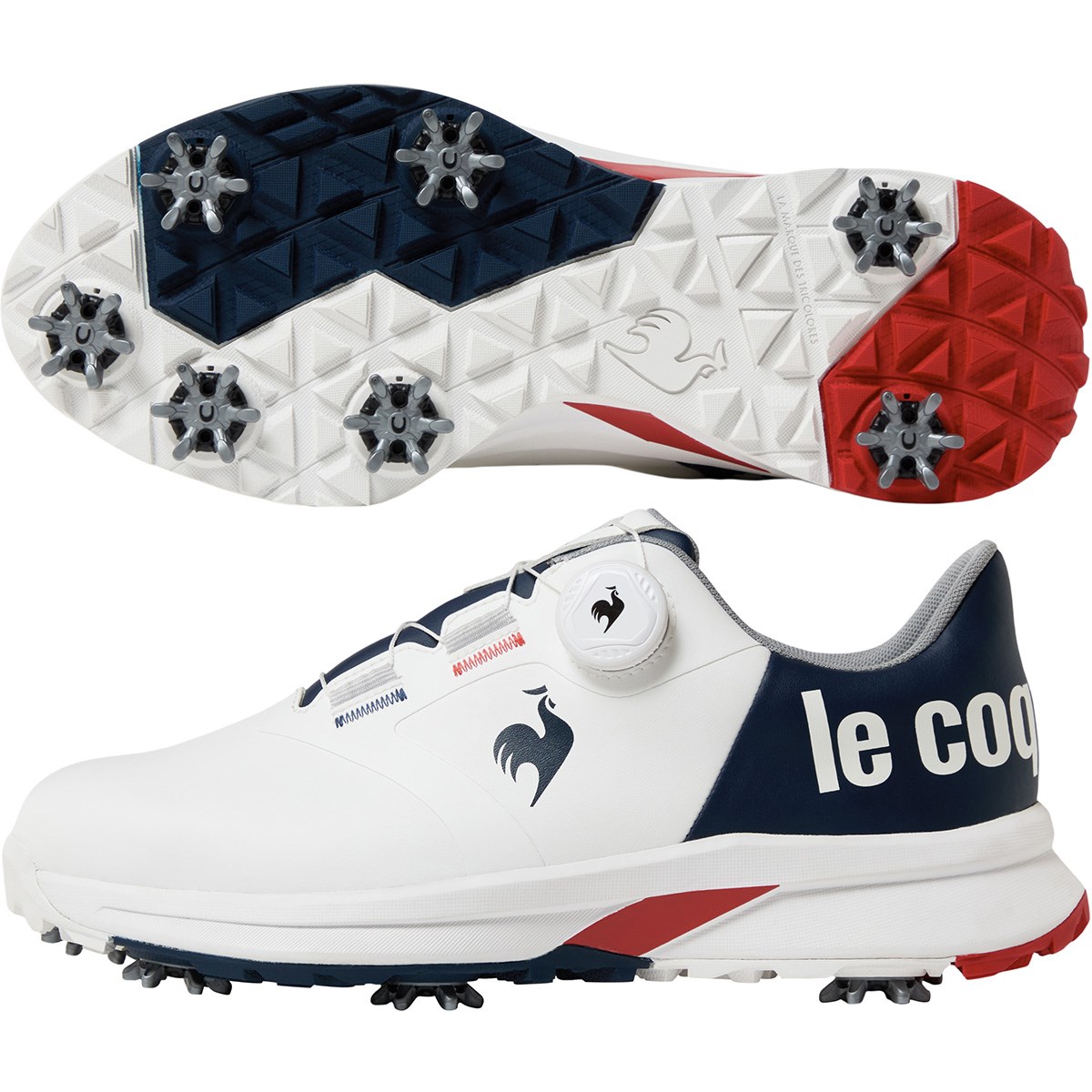 le coq sportif ゴルフシューズ ホワイト/ネイビー le coq sportif ゴルフシューズ ホワイト/ネイビー