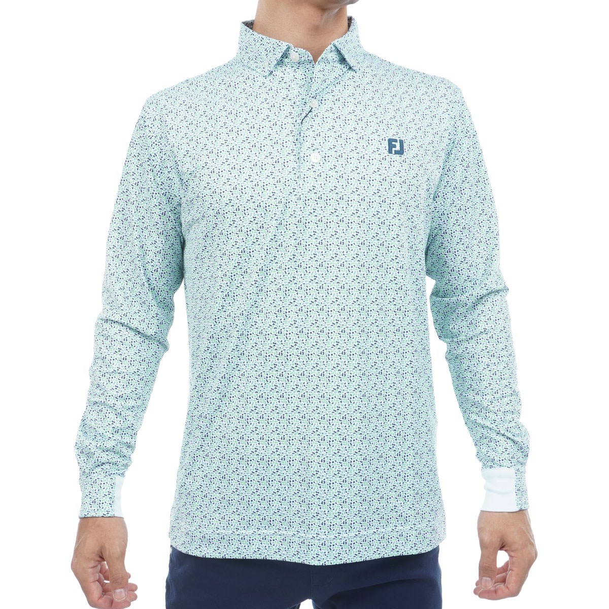 新品　FootJoy フットジョイ　ゴルフウェア ポロシャツ　水色　XL-2XL FootJoy フットジョイ ゴルフウェア メンズ スモールフラワー
