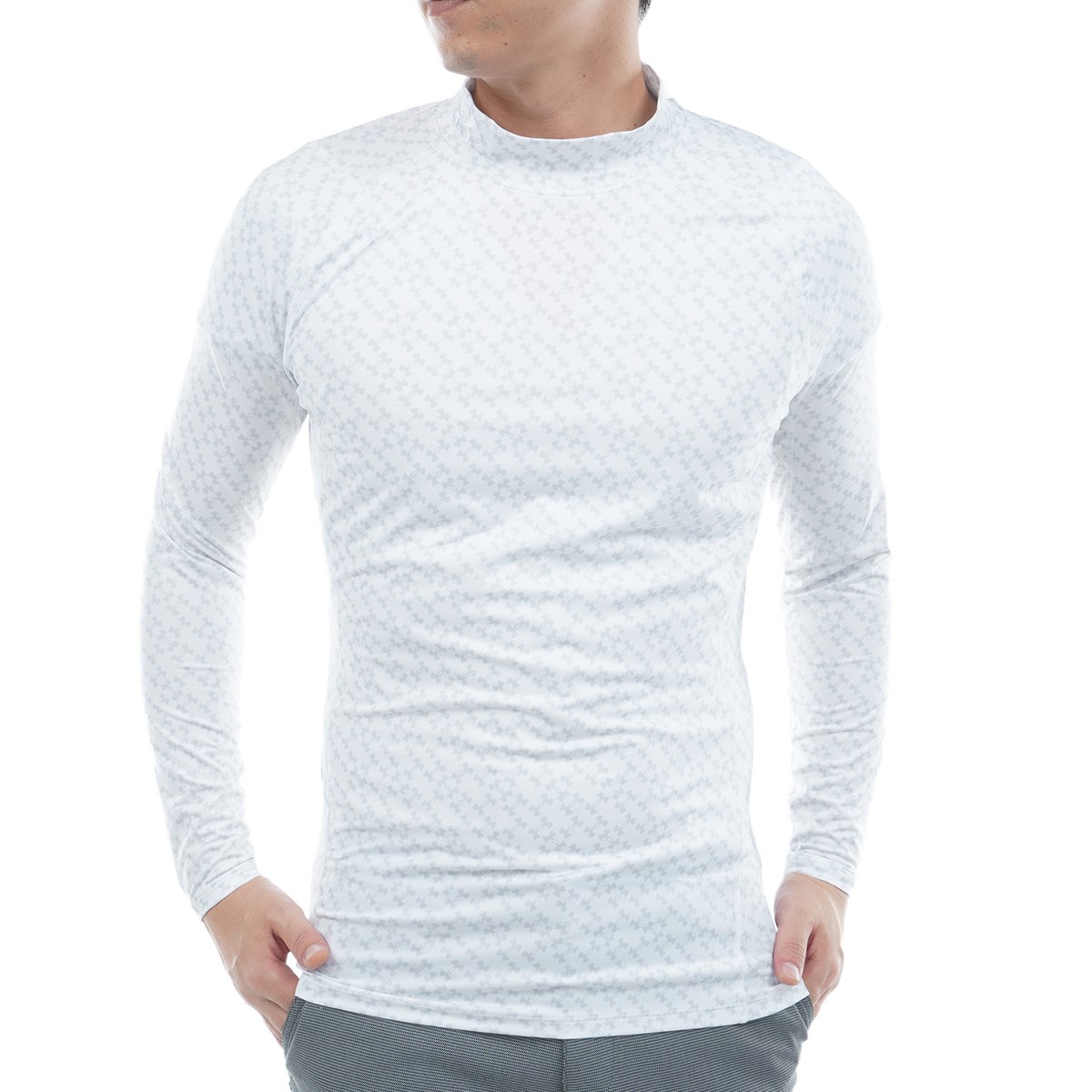 [2025NH~f] A_[A[}[ Under Armour q[gMA UA FITTED NOVELTY Xgb` bNlbNVc White^White 100 Y