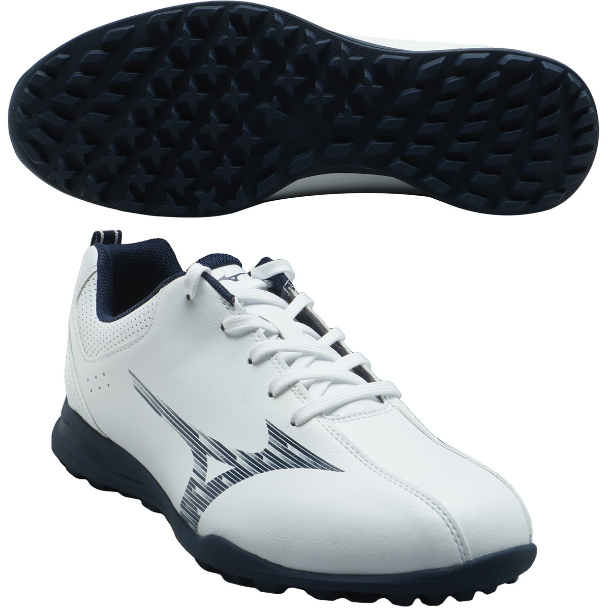 ミズノ　ゴルフシューズ ホワイト×ネイビー 24.5cm スポーツ・アウトドア ミズノ ゴルフシューズ ジーエムスタイル