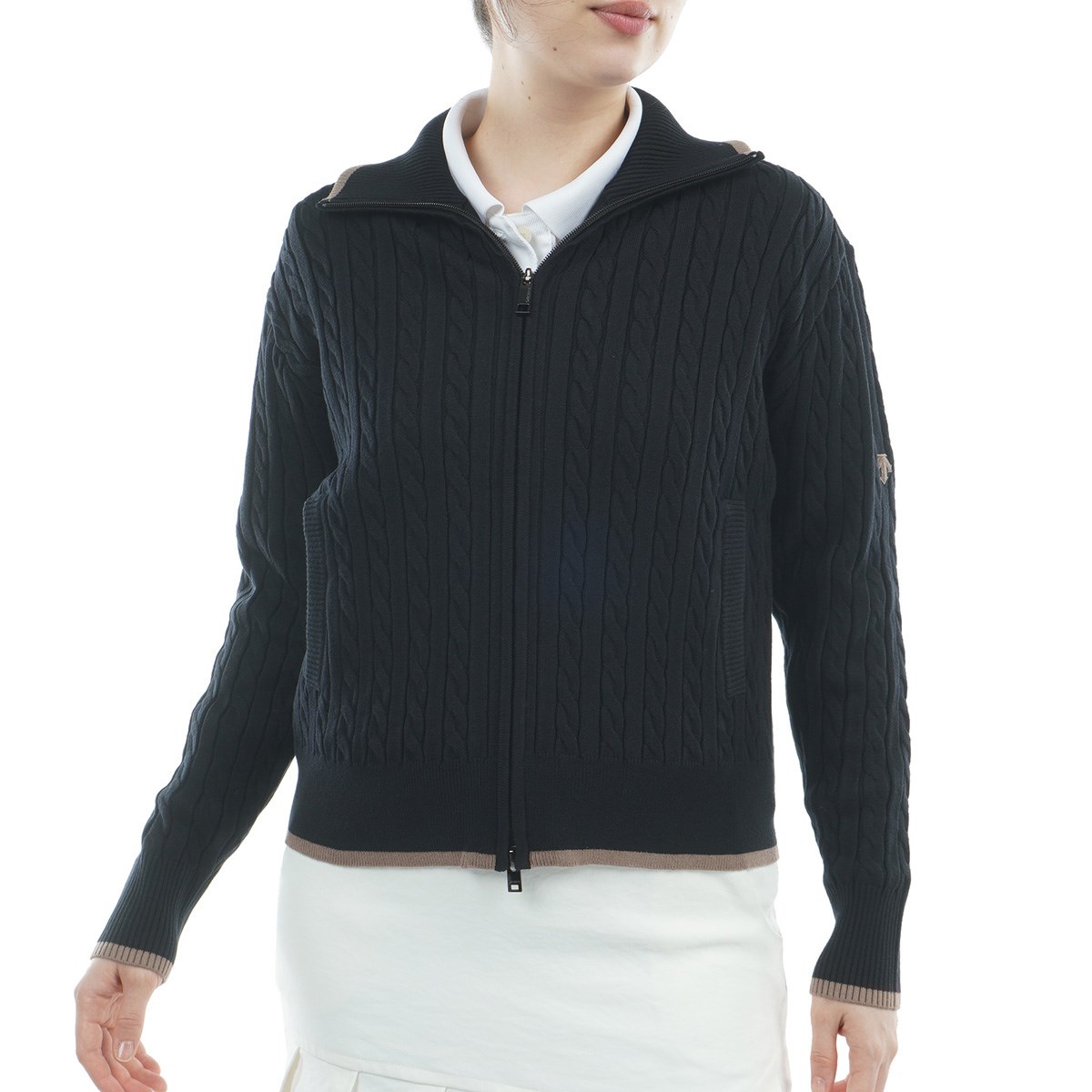 [2025NH~f] fTgSt DESCENTE GOLF tWbvݕtP[uZ[^[ ubN 00 fB[X