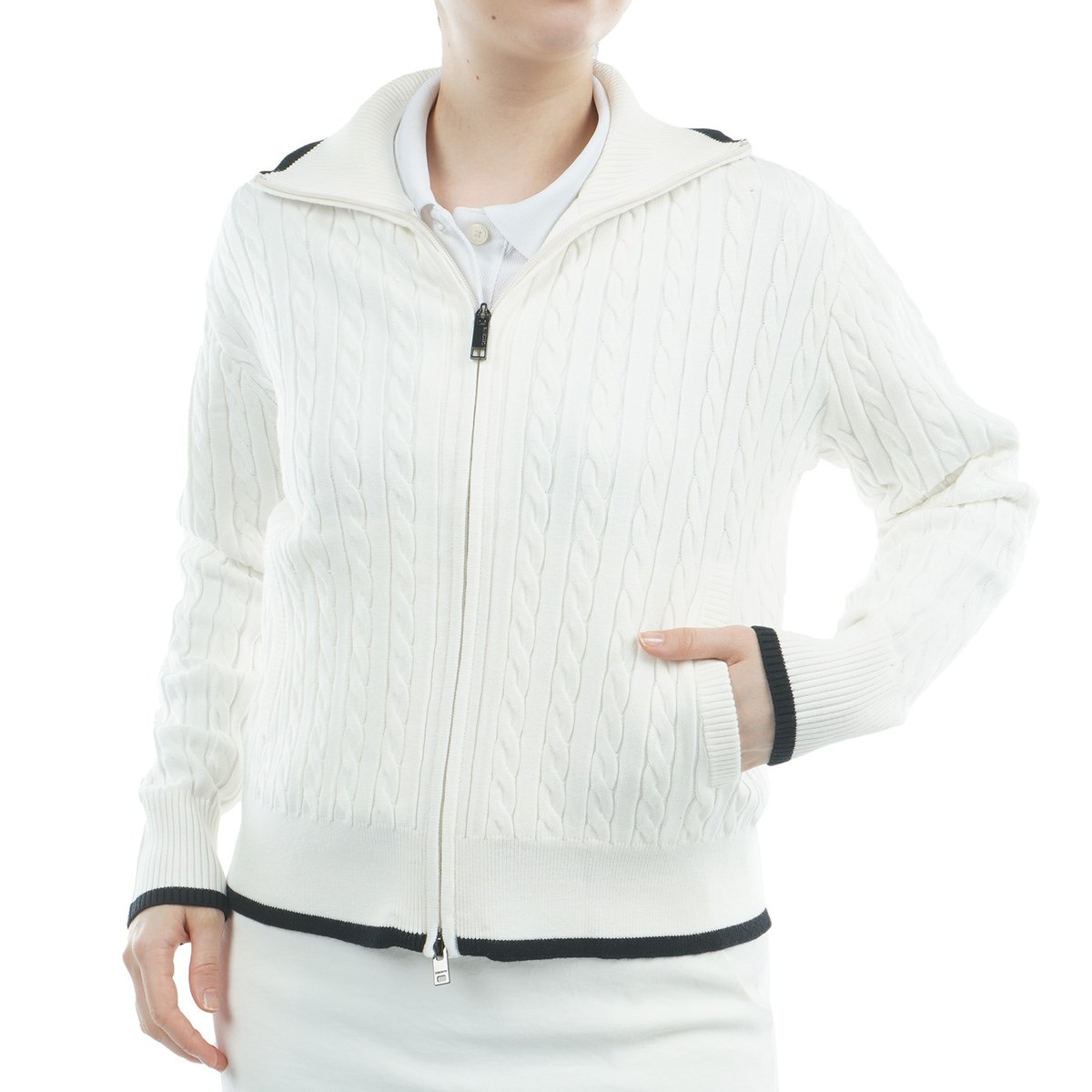[2025NH~f] fTgSt DESCENTE GOLF tWbvݕtP[uZ[^[ zCg 00 fB[X