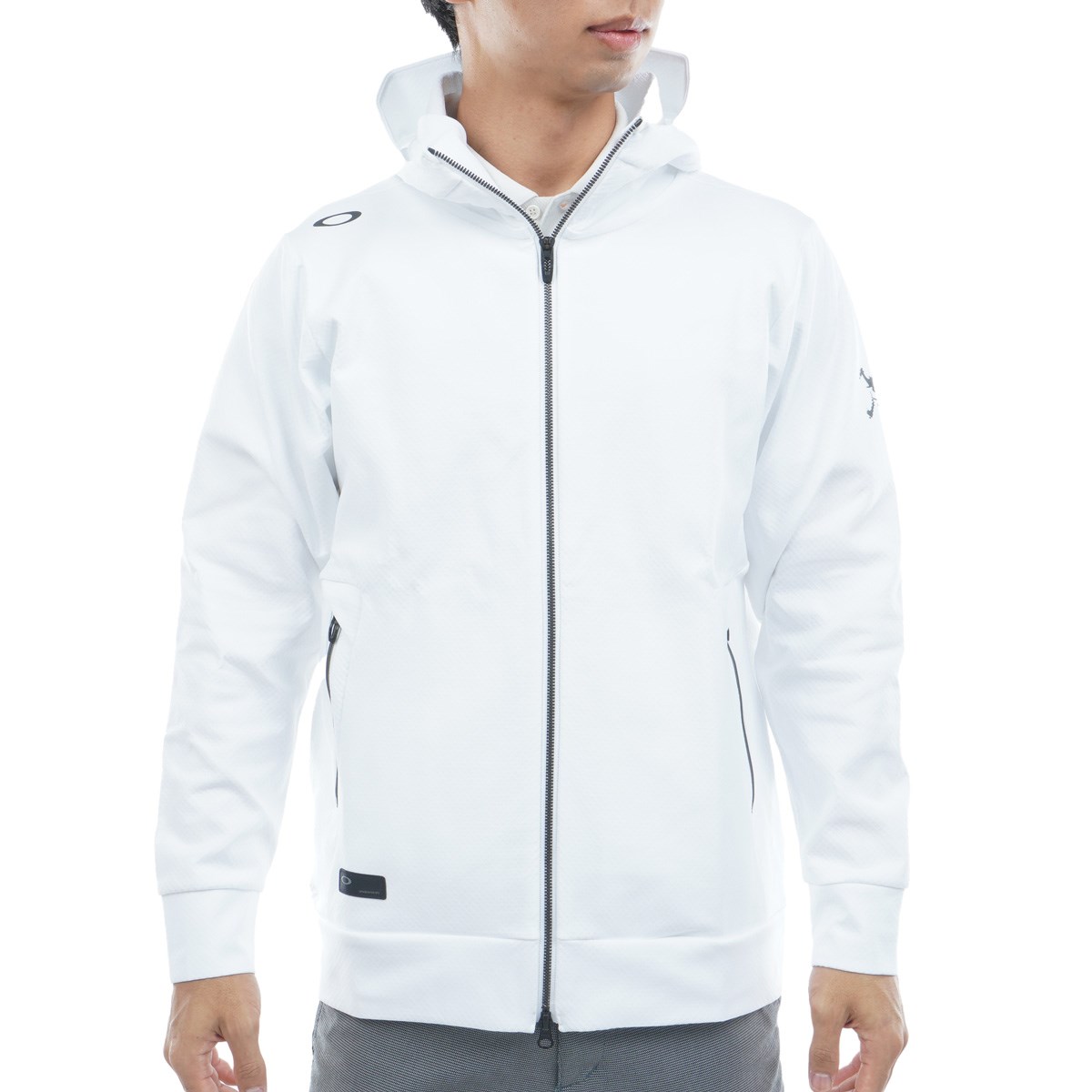 OAKLEY フード付きパーカーホワイト/グレー OAKLEY オークリー