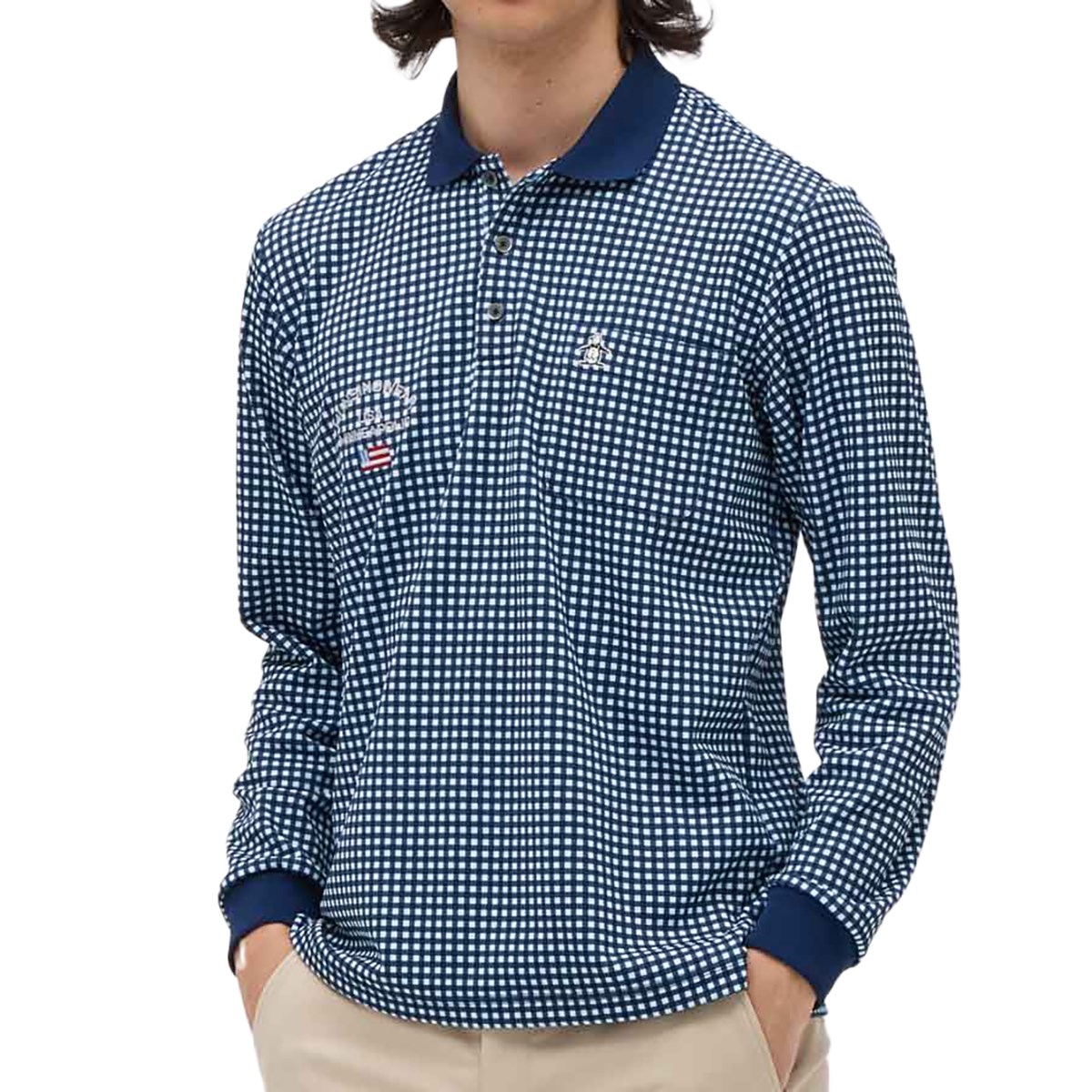 [2025�N�H�~���f��] �}���V���O�E�F�A Munsingwear �X�g���b�` HEAT NAVI �M���K���`�F�b�N�����v�����g �����|���V���c �l�C�r�[ 00 �����Y