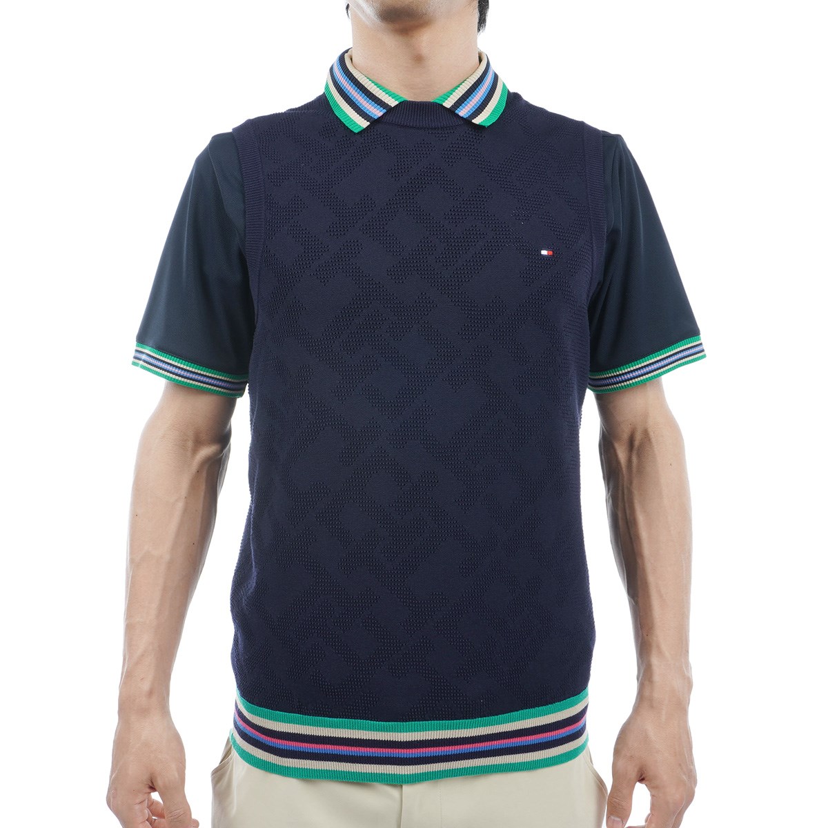 [40OFF ݌Ɍ̂i] g~[ qtBK[ St TOMMY HILFIGER GOLF THmO N[lbNxXg lCr[ Y