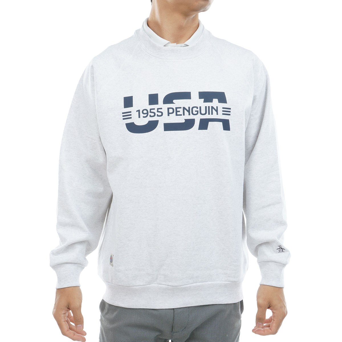 [2025�N�H�~���f��] �y���M�� �o�C �}���V���O�E�F�A Penguin by Munsingwear ���N�� USA �N���[�l�b�N�X�E�F�b�g�V���c �O���[ 00 �����Y