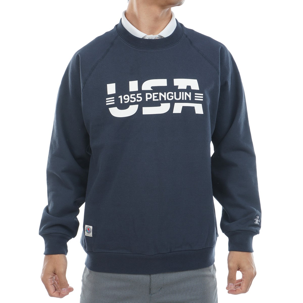 [2025�N�H�~���f��] �y���M�� �o�C �}���V���O�E�F�A Penguin by Munsingwear ���N�� USA �N���[�l�b�N�X�E�F�b�g�V���c �l�C�r�[ 00 �����Y