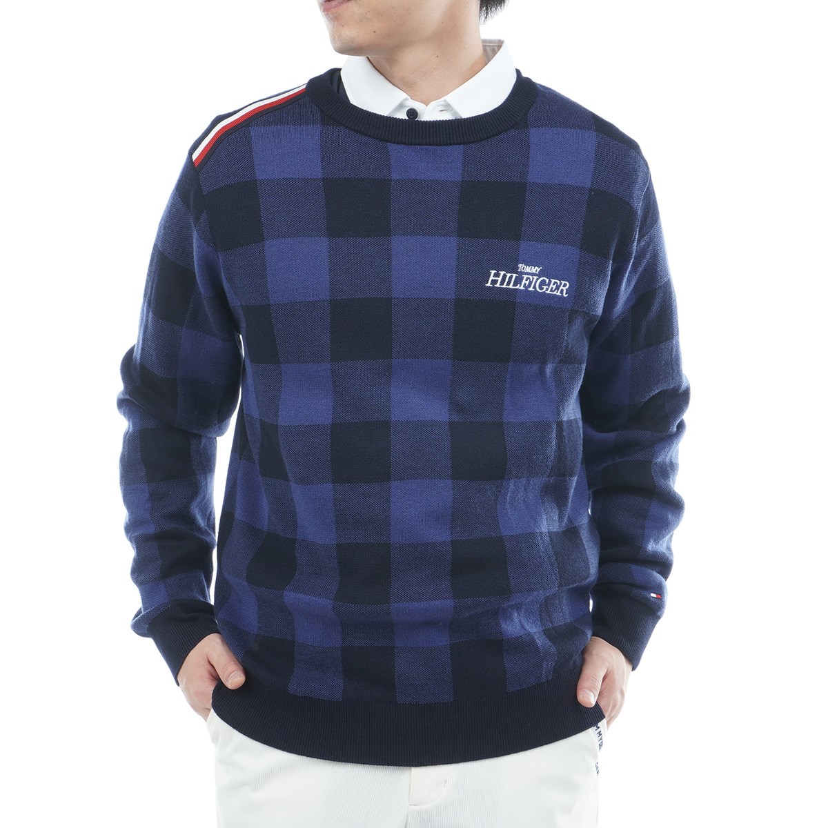 [2025NH~f] g~[ qtBK[ St TOMMY HILFIGER GOLF `FbNWJ[h N[lbNZ[^[ lCr[ Y