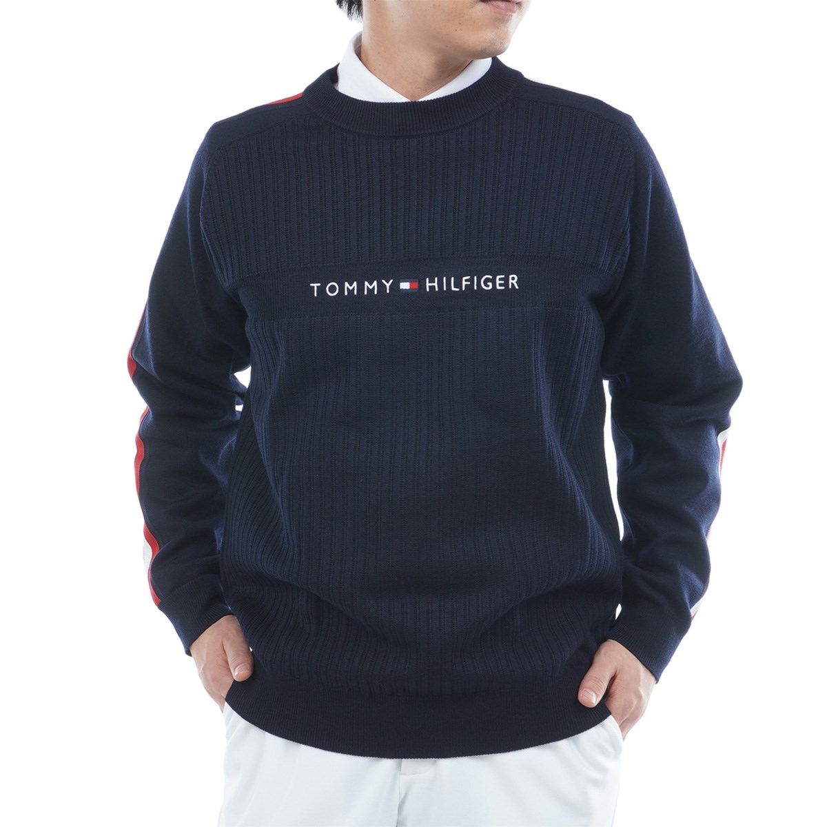 [2025NH~f] g~[ qtBK[ St TOMMY HILFIGER GOLF X|[cNVbN N[lbNZ[^[ lCr[ Y