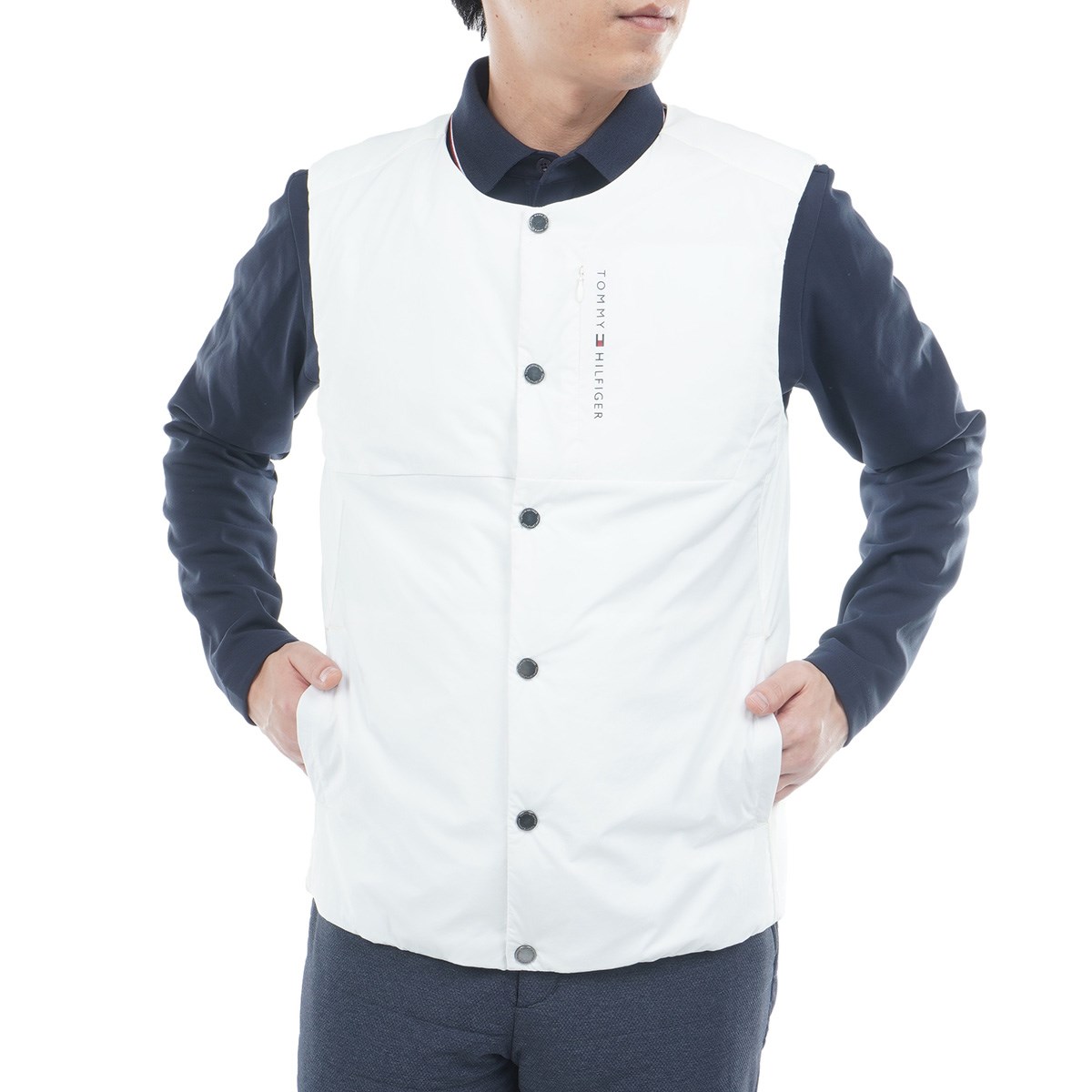 [2025NH~f] g~[ qtBK[ St TOMMY HILFIGER GOLF Xgb` m[J[ȃxXg ItzCg Y