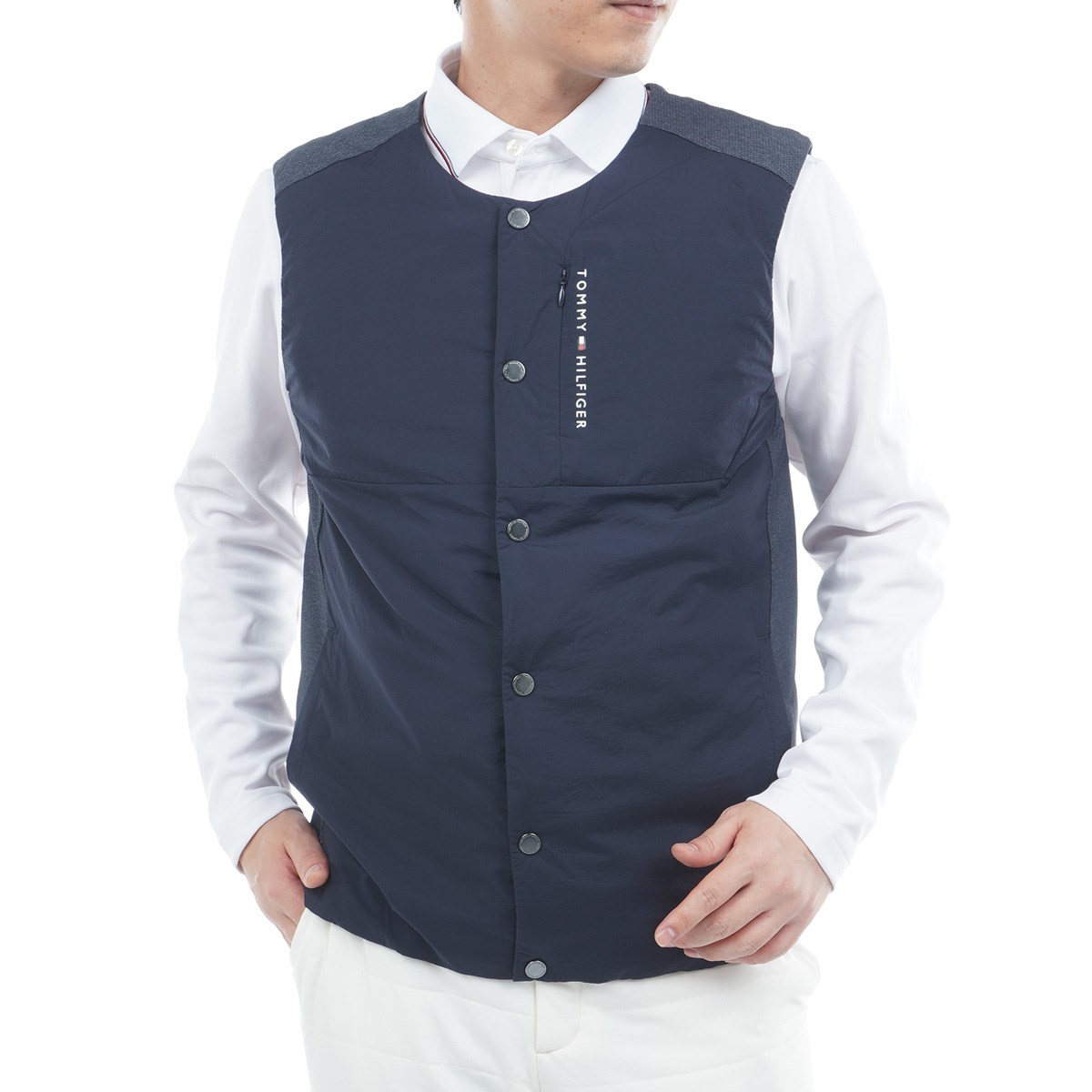 [2025NH~f] g~[ qtBK[ St TOMMY HILFIGER GOLF Xgb` m[J[ȃxXg lCr[ Y