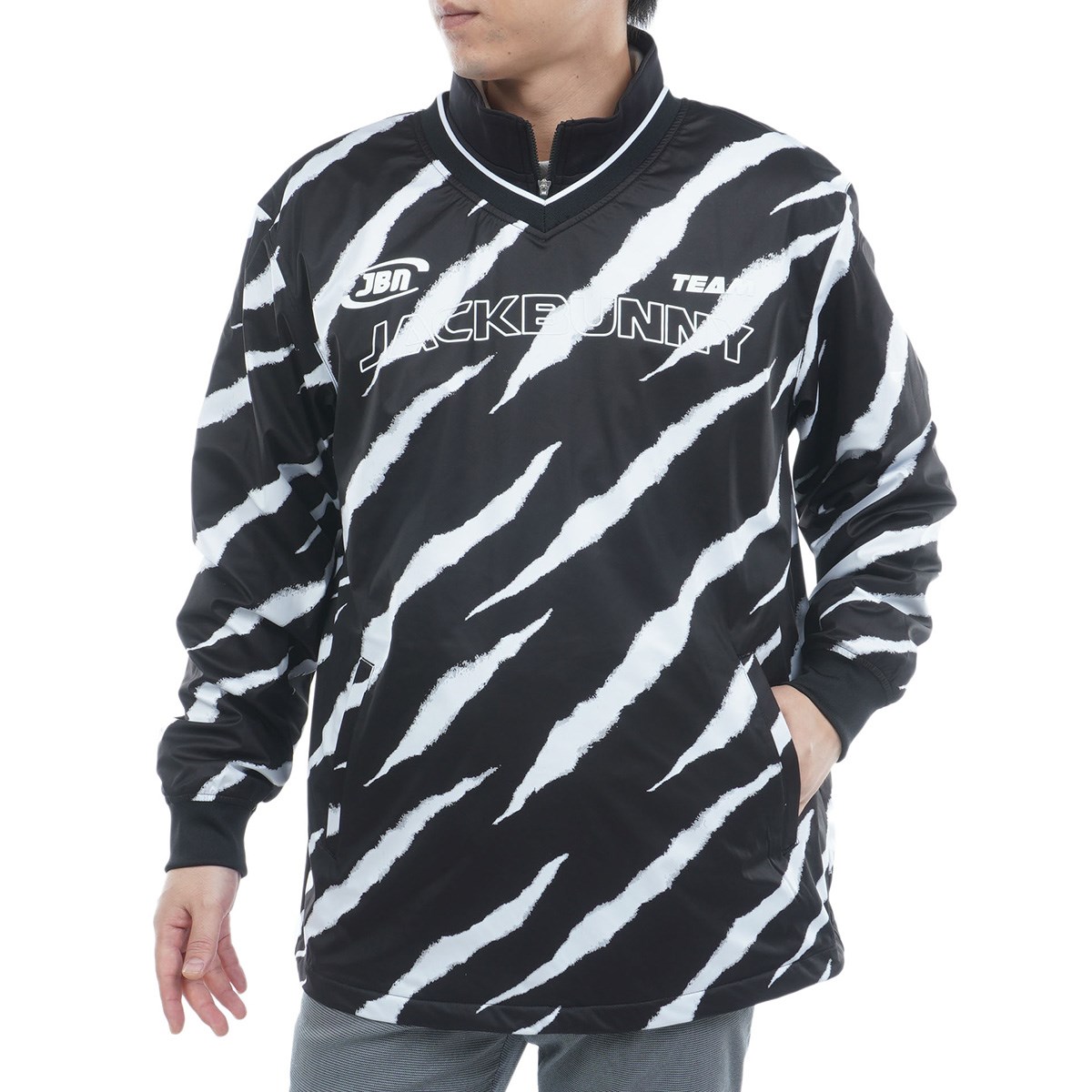 タグ付新品ジャックバニーWATER PROOFストレッチジャケット(1)撥水 黒 Jack Bunny!!（ジャックバニー） ストレッチタフタ ツインスニード
