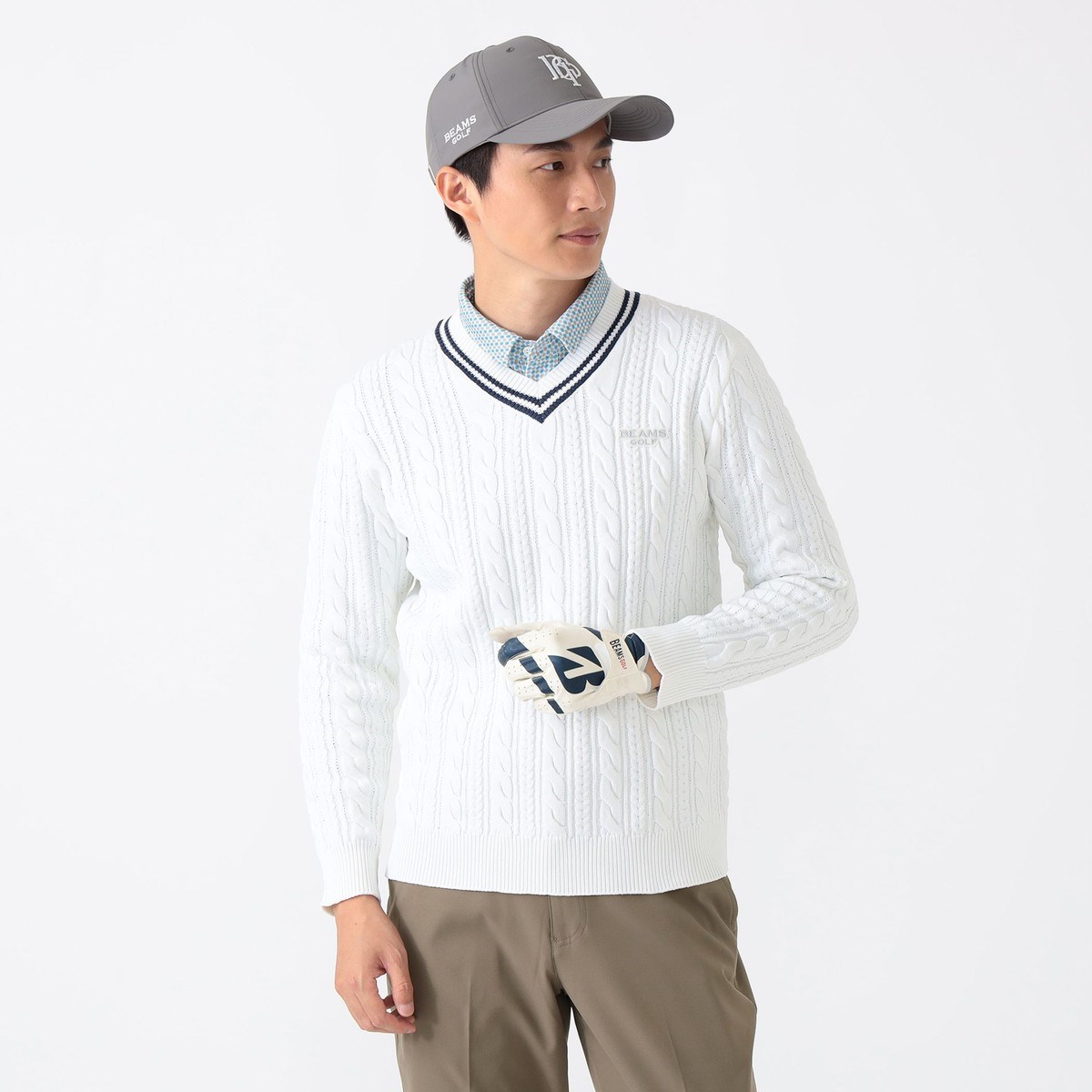 [2025NH~f] r[XSt BEAMS GOLF PURPLE LABEL PURPLE LABEL P[u `f VlbN Z[^[ zCg 01 Y