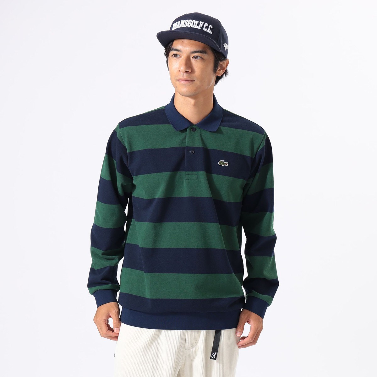 [2025NH~f] r[XSt BEAMS GOLF ORANGE LABEL ʒ LACOSTE {[_[ OX[u |Vc O[ 65 Y