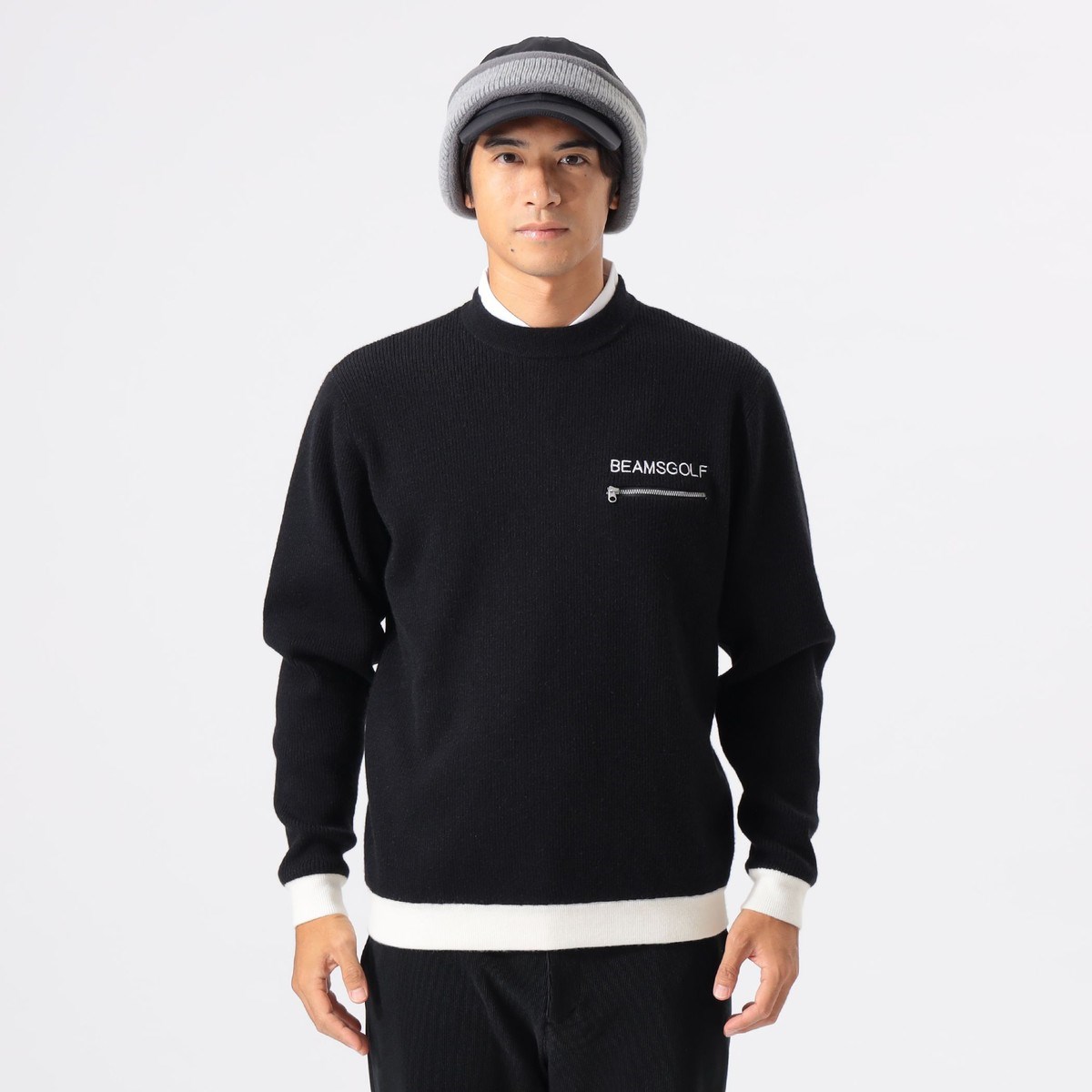 [�l�������܂���] �r�[���X�S���t BEAMS GOLF ORANGE LABEL ORANGE LABEL ���n�t�� �o�C�J���[�j�b�g�v���I�[�o�[ �u���b�N 19 �����Y