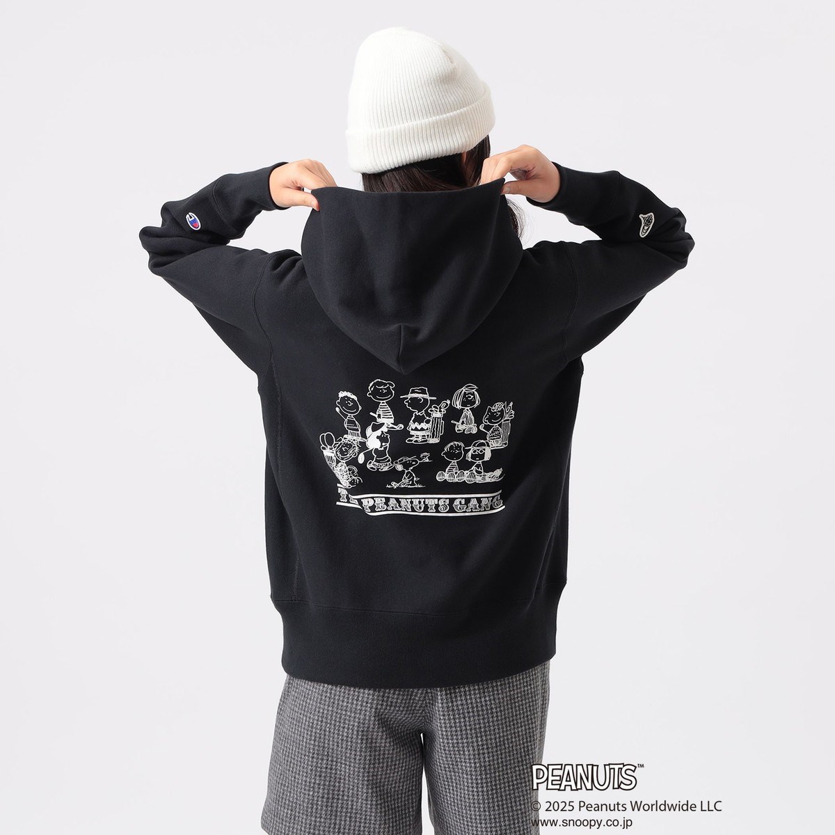 [2025NH~f] r[XSt BEAMS GOLF ORANGE LABEL ʒChampion THE PEANUTS GANG o[XEB[u(R) p[J[ ubN 19 fB[X