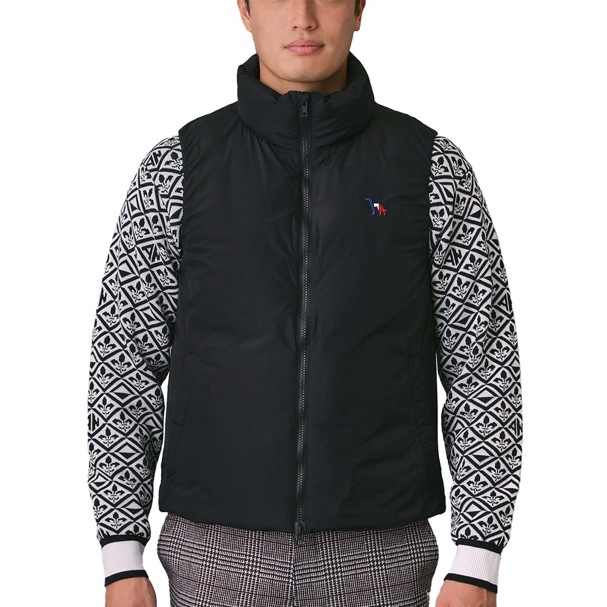 アダバット ADABAT NAVY 撥水 ジェットブラック ダウンベスト S 新レーベル ADABAT NAVY】【撥水】ジェットブラックダウンベスト