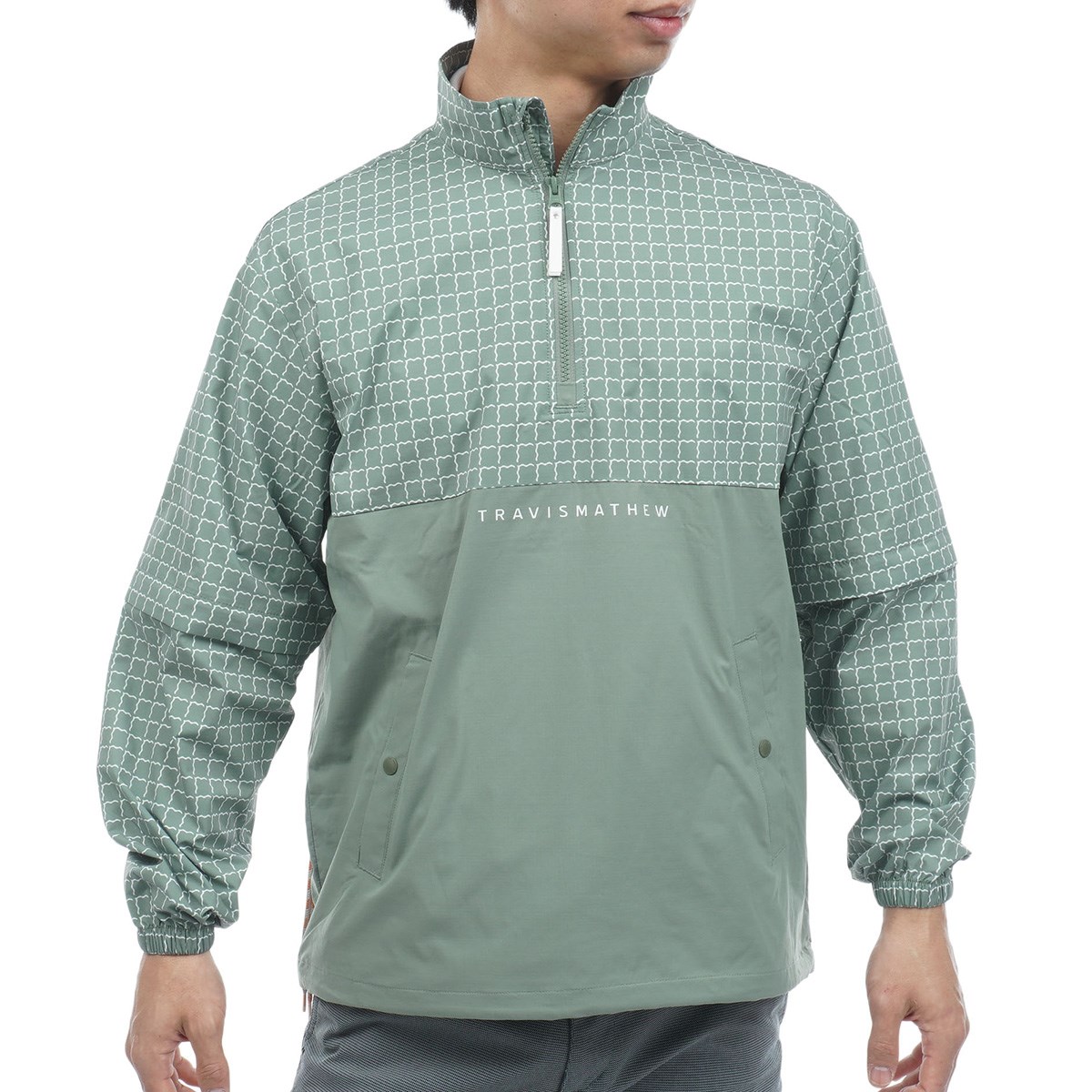 [2026�N�t�ă��f��] �g�����B�X�}�V���[ Travis Mathew �X�g���b�` 2WAY �n�[�t�W�b�v���E�X���[�u�W���P�b�g �V�[�X�v���[ �S���t�E�F�A