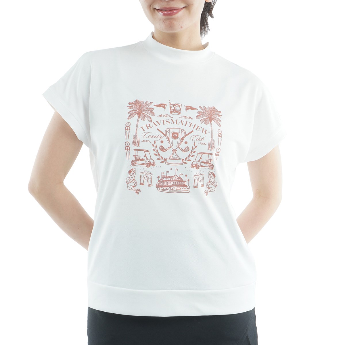 [2026�N�t�ă��f��] �g�����B�X�}�V���[ Travis Mathew �ՔMUV�J�b�g �t�����`�X���[�u�����b�N�X���b�N�l�b�N�����V���c �z���C�g ���f�B�[�X