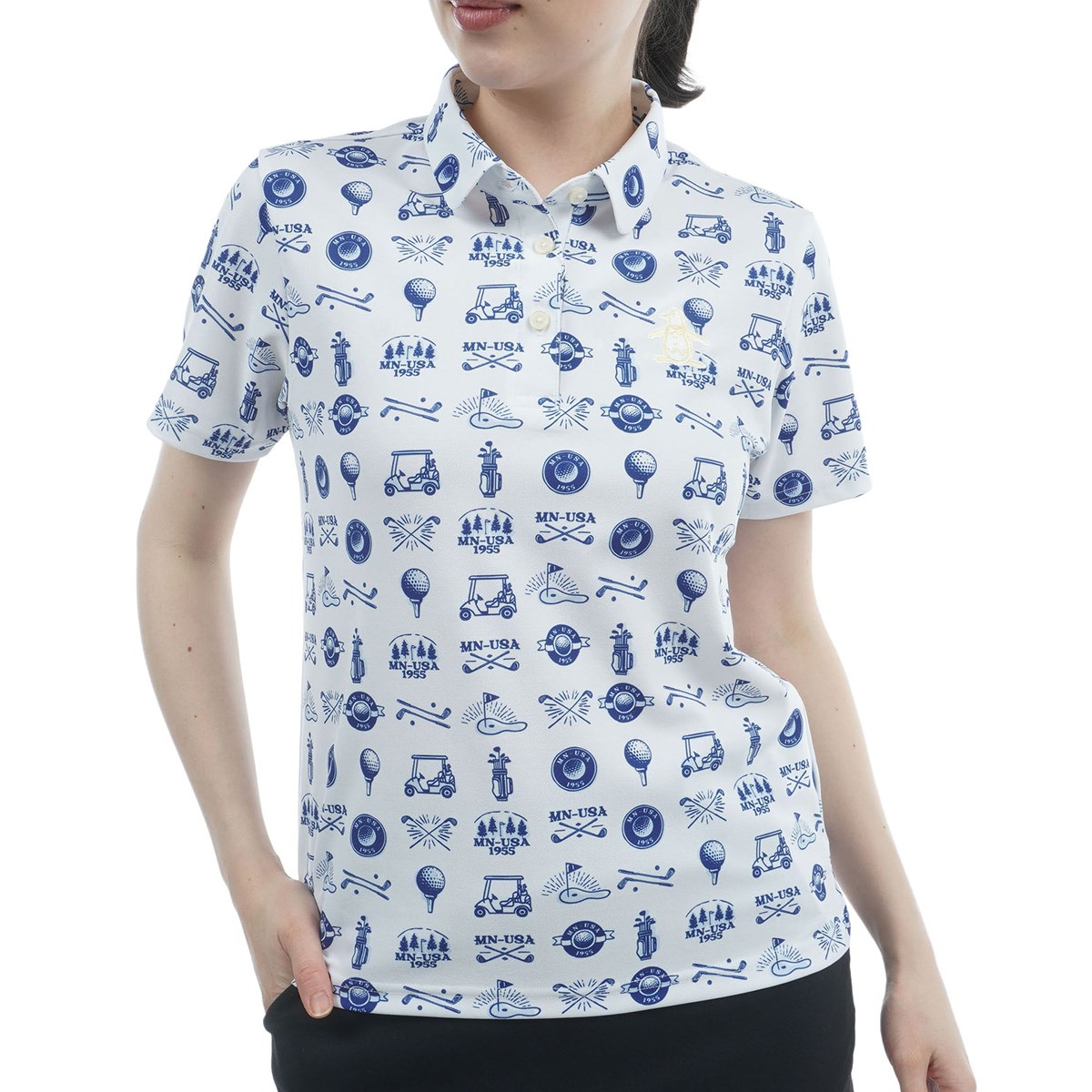 [2026�N�t�ă��f��] �}���V���O�E�F�A Munsingwear �X�g���b�` SUNSCREEN�S���t���`�[�t�v�����g�����|���V���c �z���C�g 00 ���f�B�[�X