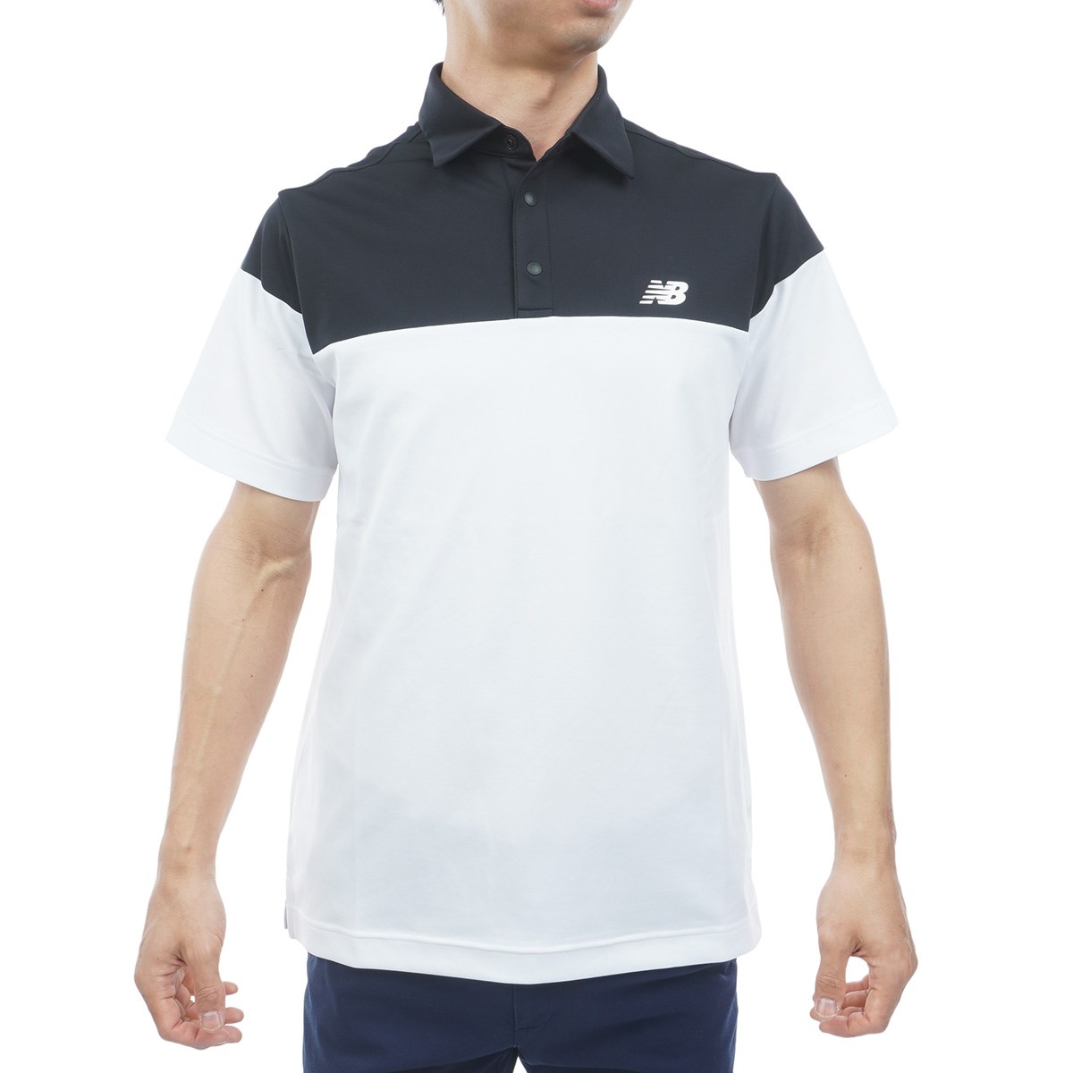 ニューバランスゴルフ ポロシャツ ホワイト ブラック サイズ6 dショッピング |ニューバランス New Balance Golf ストレッチ メッシュ