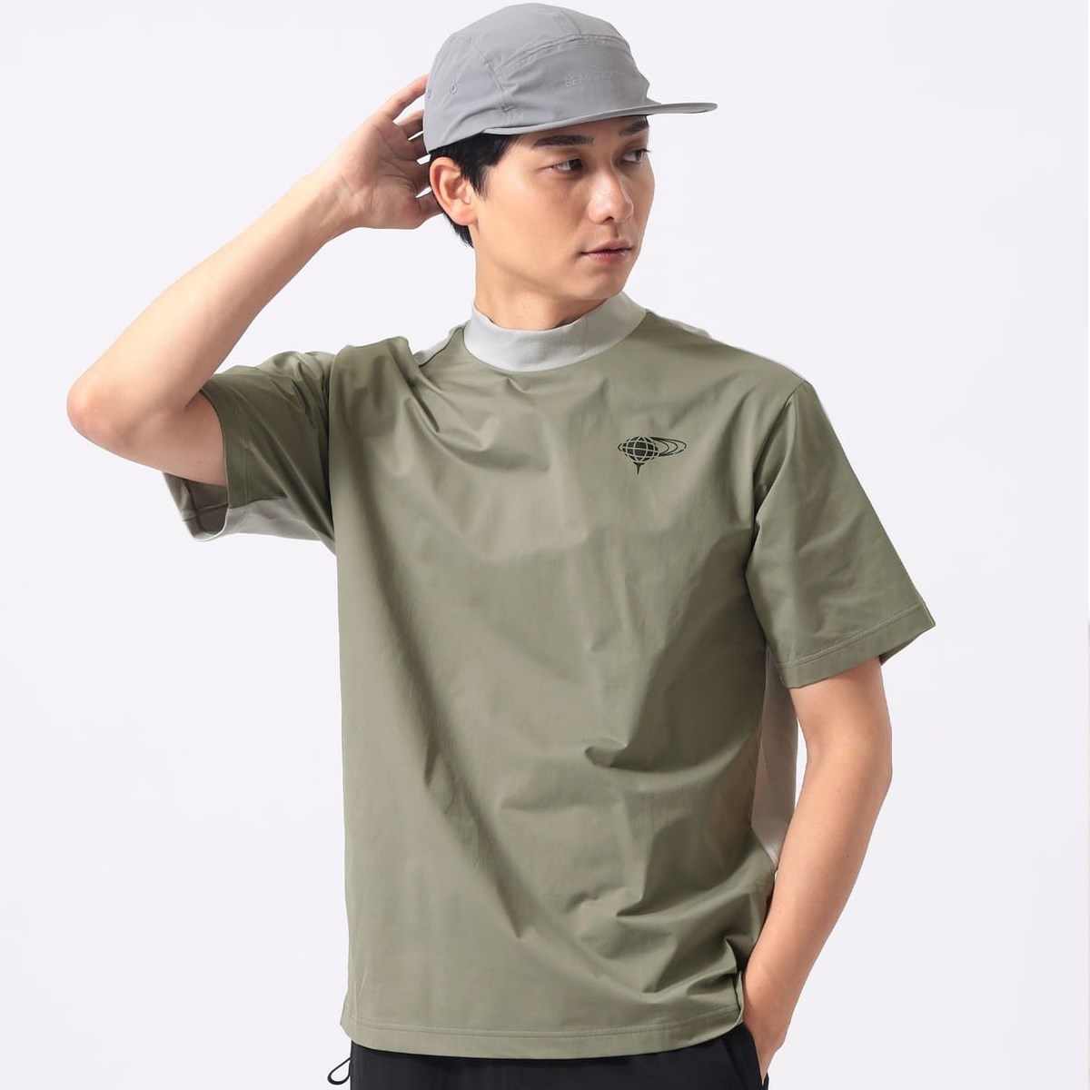 [2026�N�t�ă��f��] �r�[���X�S���t BEAMS GOLF ORANGE LABEL ORANGE LABEL ���[�N�ّf�ސ؂�ւ� ���S���b�N�l�b�N�V���c �O���[ 15 �����Y