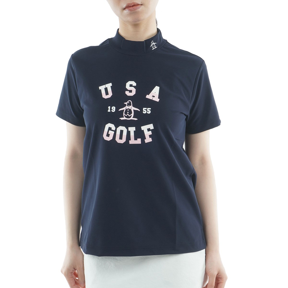 [2026�N�t�ă��f��] �}���V���O�E�F�A Munsingwear �X�g���b�` SUNSCREEN ���b�N�l�b�N�����V���c �l�C�r�[ 00 ���f�B�[�X