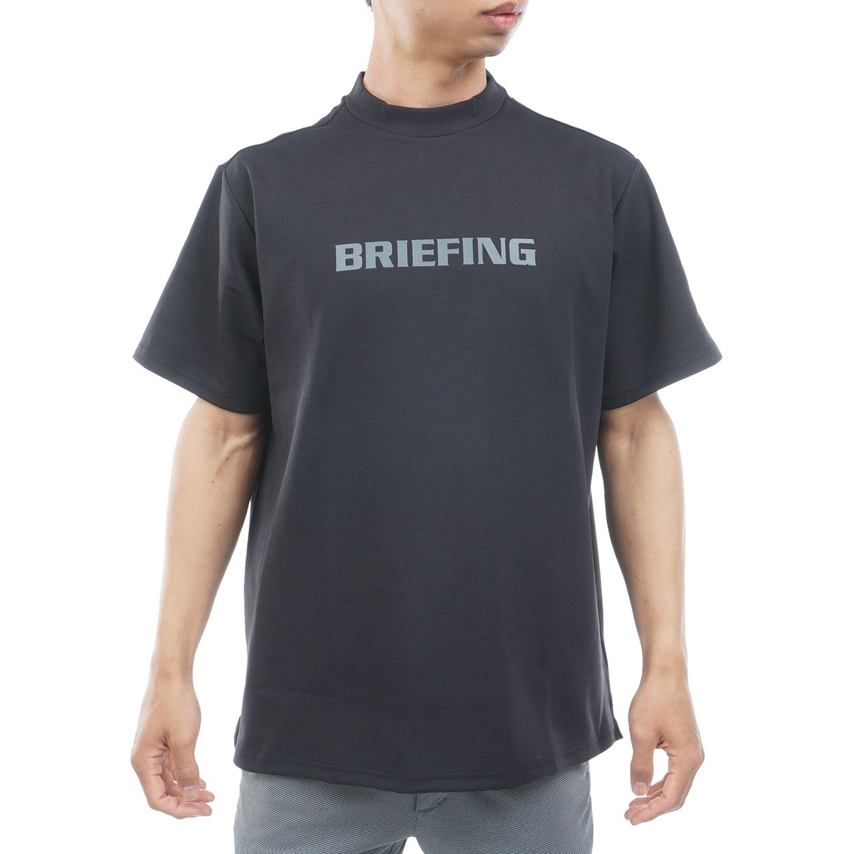 BRIEFING ハイネック半袖シャツ グレー 超美品】ブリーフィング 半袖