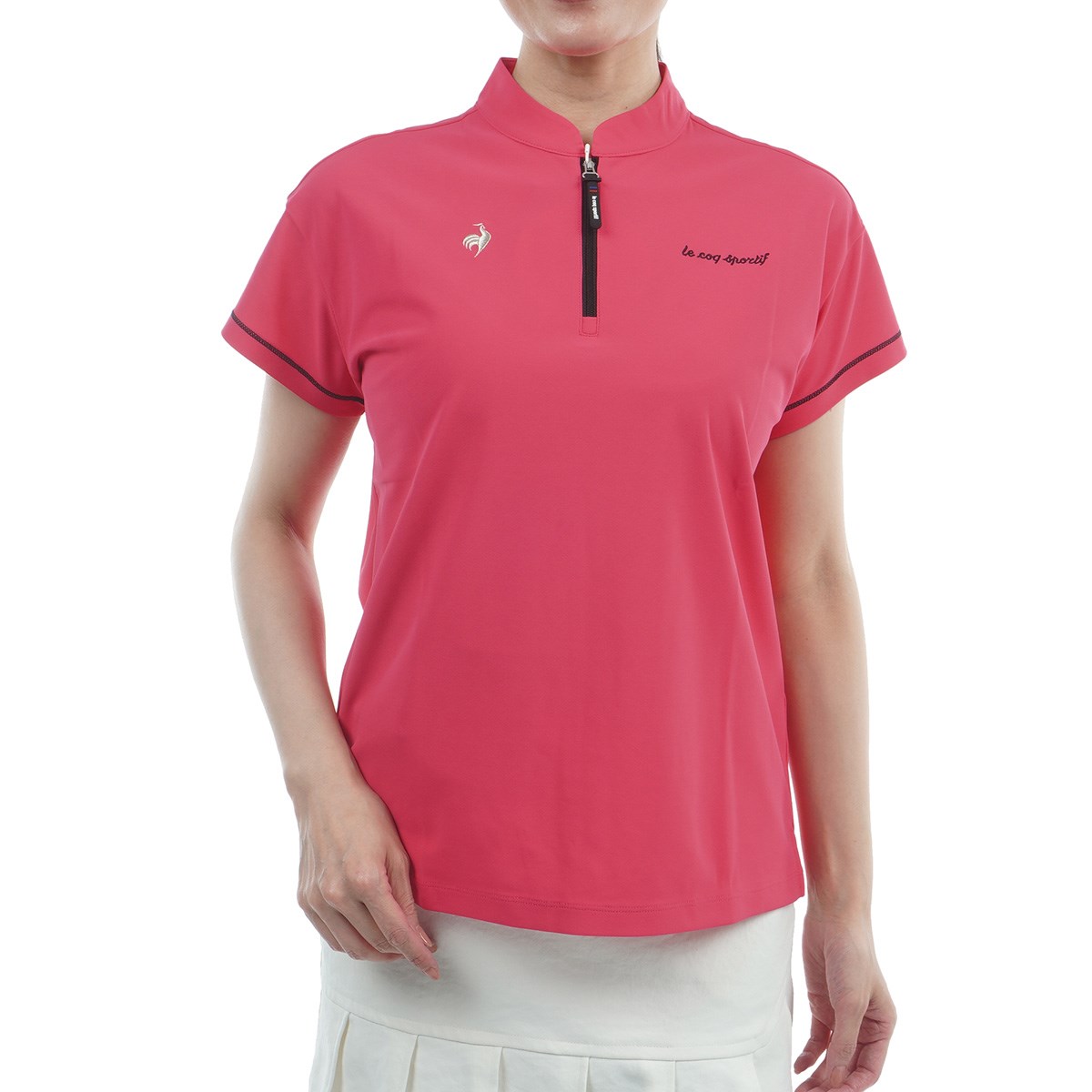 [2026�N�t�ă��f��] ���R�b�N�X�|���e�B�t �S���t Le coq sportif GOLF �X�g���b�` ���C�h�V���G�b�g �n�[�t�W�b�v�����V���c �s���N 00 ���f�B�[�X