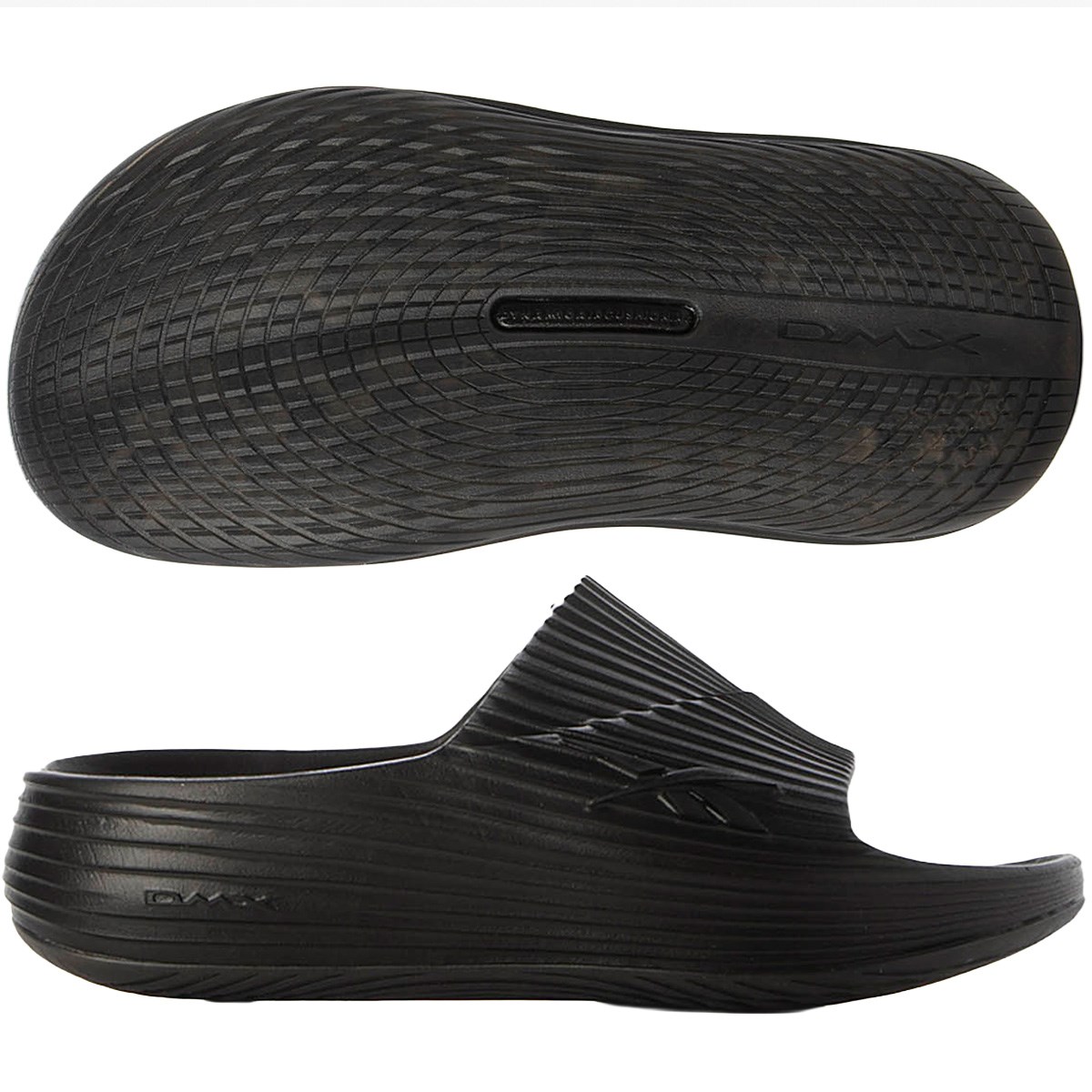 [2026�N���f��] ���[�{�b�N Reebok DMX ���J�o���[ �X���C�h �T���_�� �u���b�N �S���t