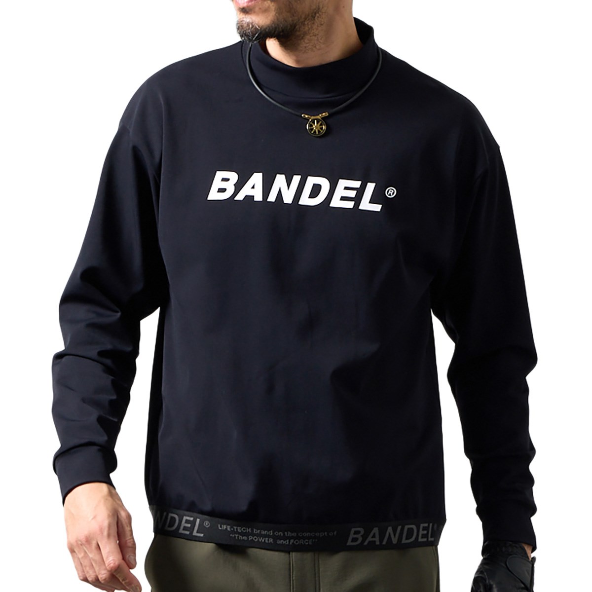 dショッピング |バンデル BANDEL ヘムテープ モックネック長袖シャツ