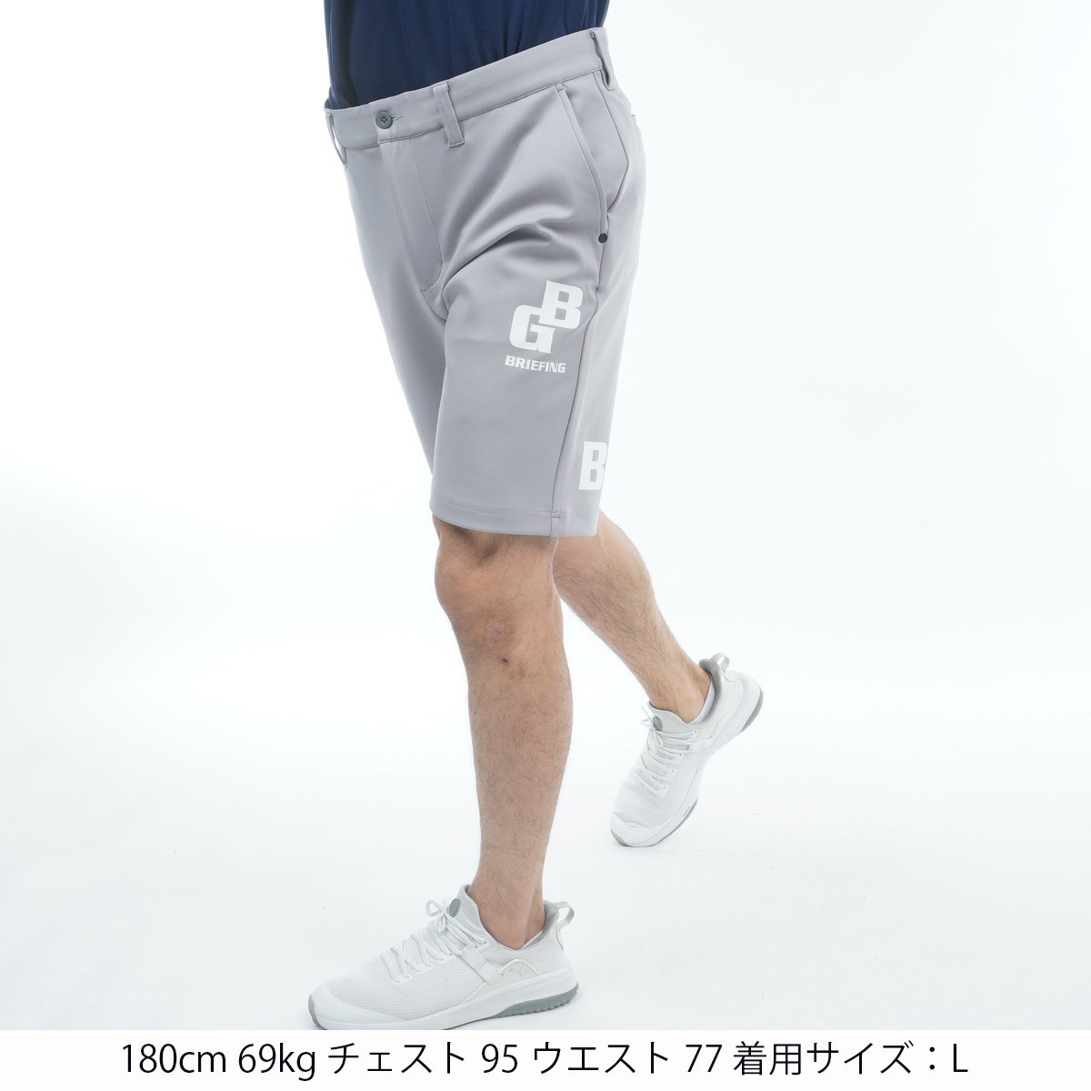 BRIEFING　メンズM　ハーフパンツ　グレー coco ブリーフィング BRIEFING メンズ パンツ L グレー ストレッチ