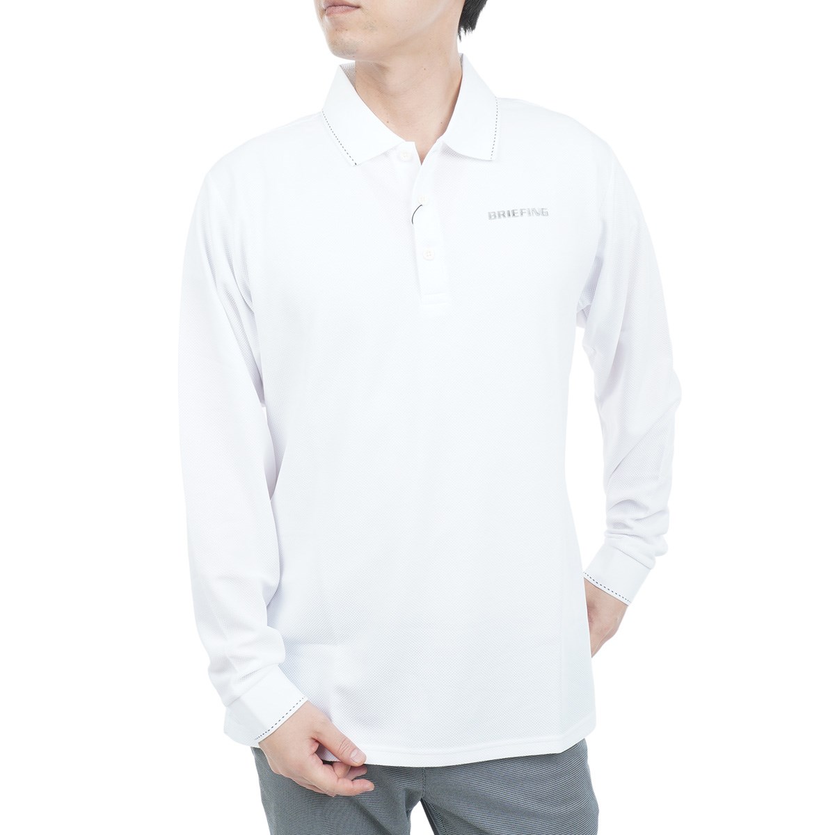 【新品タグ付】BRIEFING GOLF 長袖ポロシャツ ホワイト サイズL dショッピング |ブリーフィング BRIEFING 長袖ポロシャツ L ホワイト
