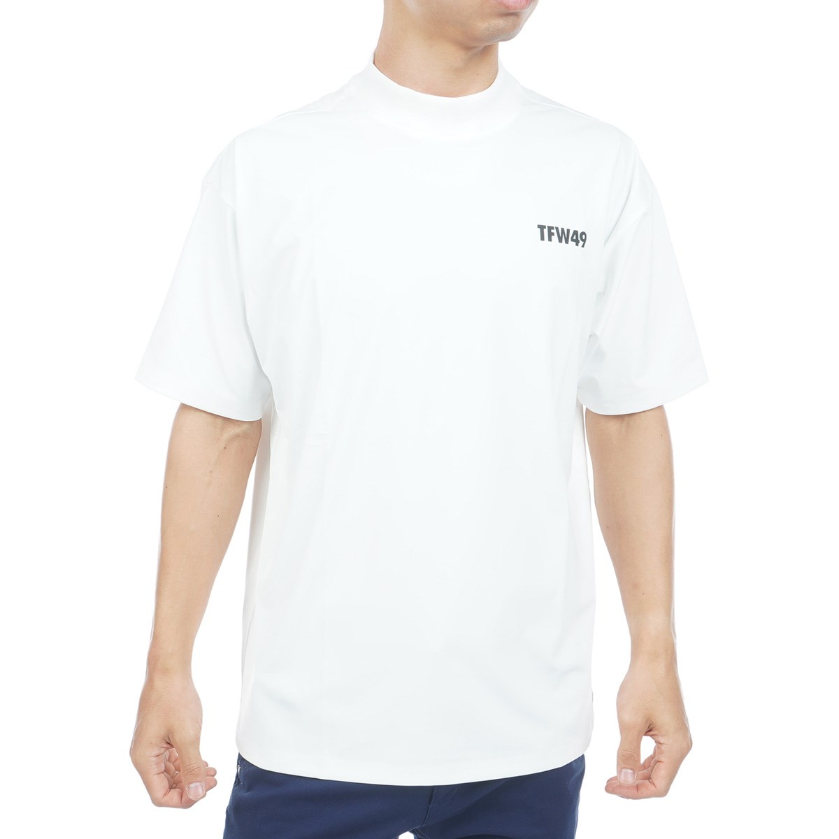 TFW49 モックネック Tシャツ ホワイト XLゴルフ TFW49 モックネック T