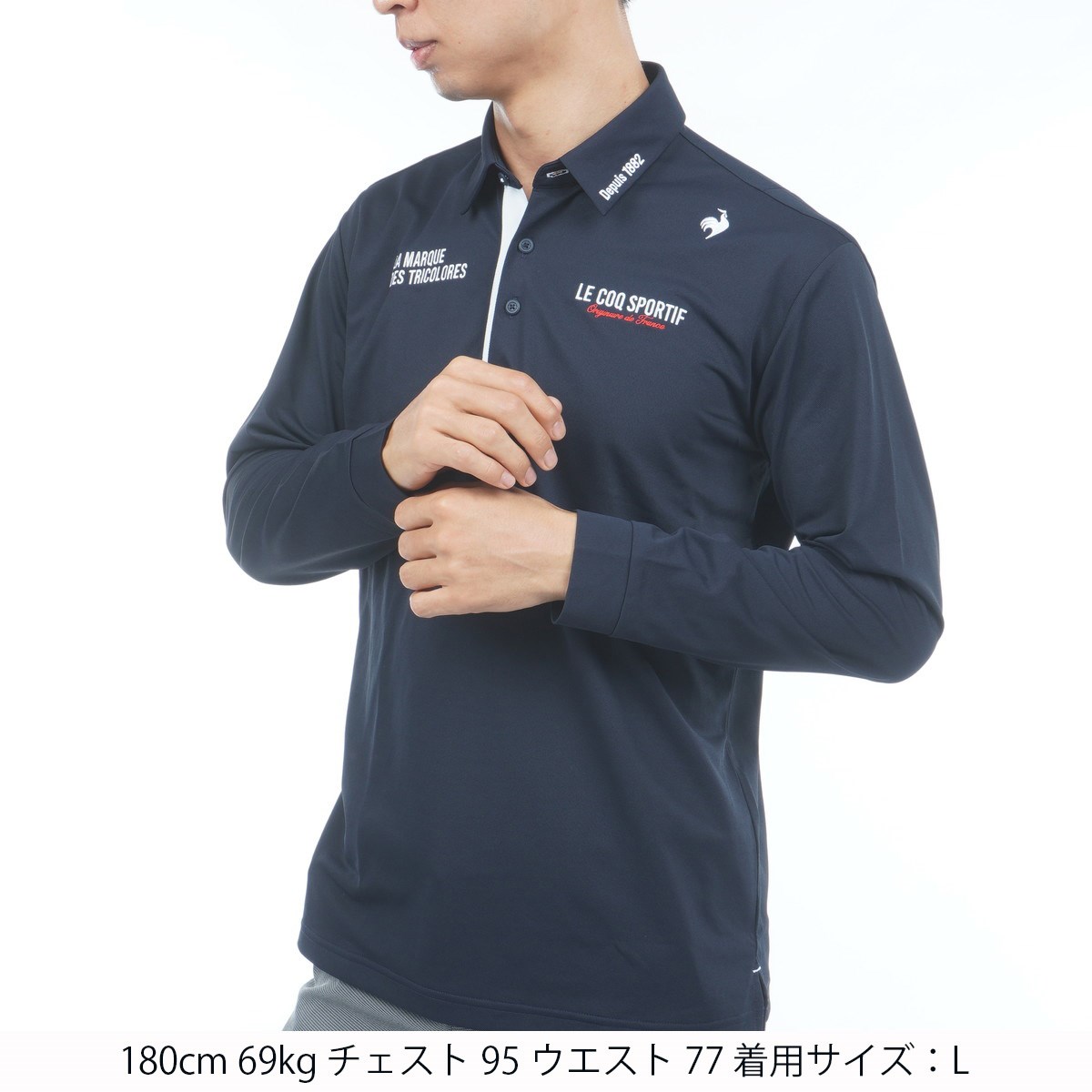 MALBON×L&S ゴルフ　長袖　ポロシャツ　S dショッピング |ルコックスポルティフ ゴルフ Le coq sportif GOLF