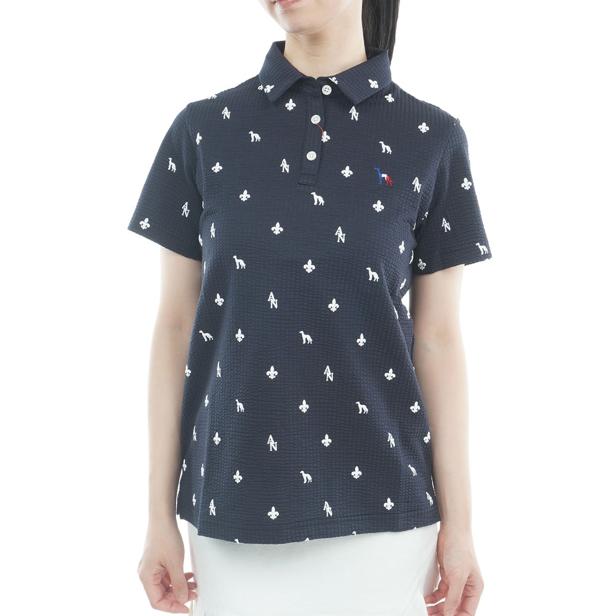 【お値下げ】arte アルテ チェック　ゲームシャツ　ポロシャツ ネイビー dショッピング |アダバットネイビー ADABAT NAVY モノグラムサッカー
