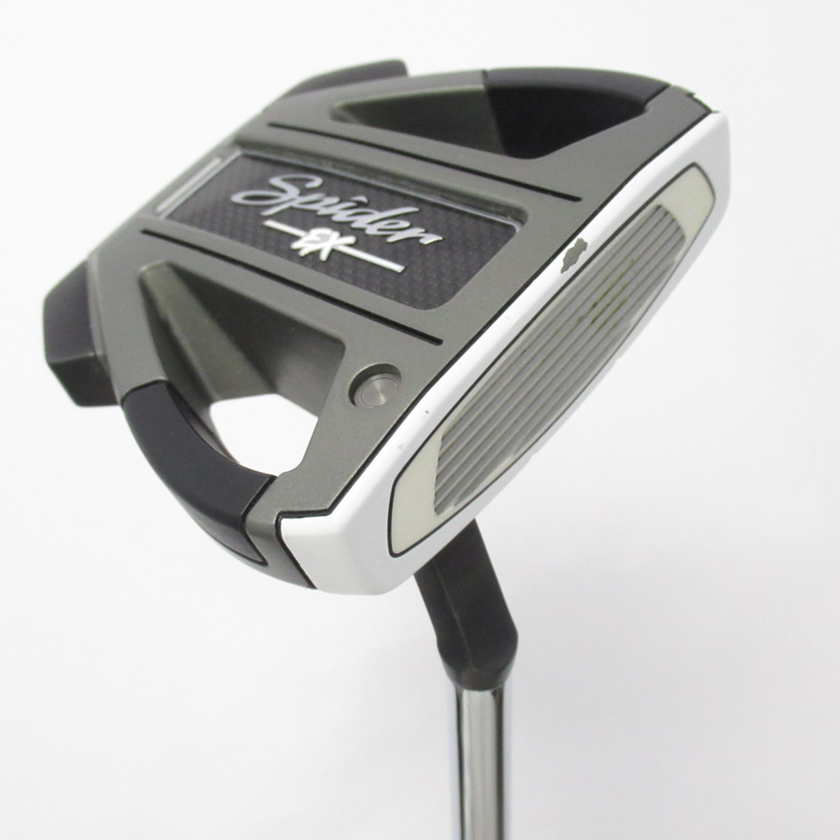 dショッピング 【中古】テーラーメイド SPIDER スパイダー EX プラチナム/ホワイト スモールスラント パター スチールシャフト